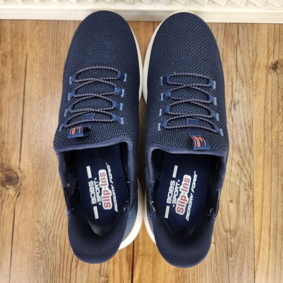 Skechers Slip-Ins Bobs Sport Zinergy Womens 8 Navy Blue Hands Free Walking Shoes - Picture 5 of 9